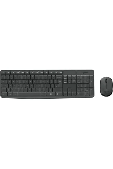 Logitech MK235 Kablosuz Klavye & Mouse Seti-Gri ürün görseli 1