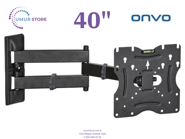 ONVO 40VL80F2FA 40 inç / 22”- 49” Lcd Led Televizyon Hareketli Duvar Askı Aparatı ürün görseli