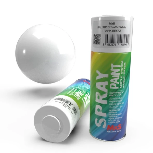 MXS SPREY BOYA 400 ML RAL9016 TRAFİK BEYAZ ürün görseli