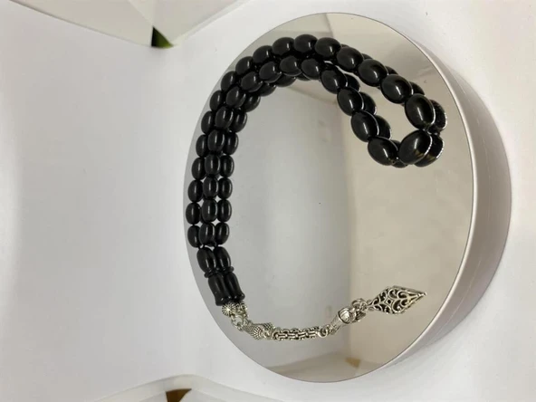 Tesbih TSBH0174HK Kararmaz Metal Püsküllü Sade Beyzi Kesim Tesbih - Resim 2