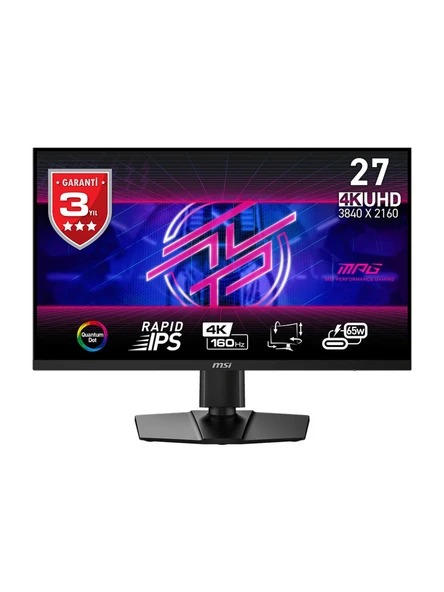 MSI MPG 274URF QD 27" 0.5 ms 4K Pivot IPS 160 Hz Oyuncu Monitörü ürün görseli