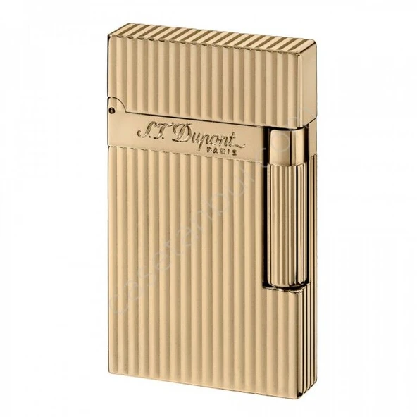 S.T. Dupont 016827 Gold Montparnasse Vertical Lines Çakmak - Resim 3