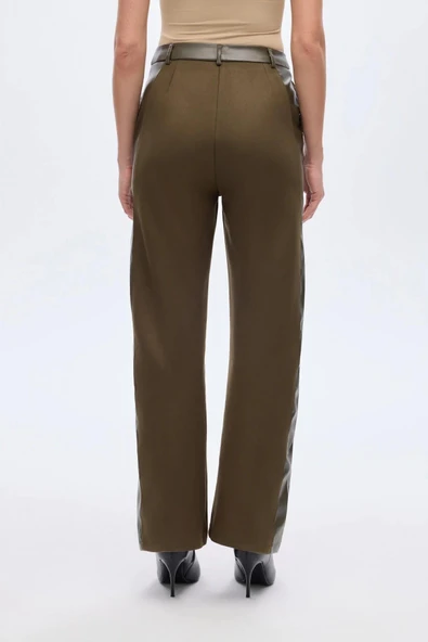 Quzu Çoban Dikiş Detaylı Matchli Kadın Pantolon - Resim 5