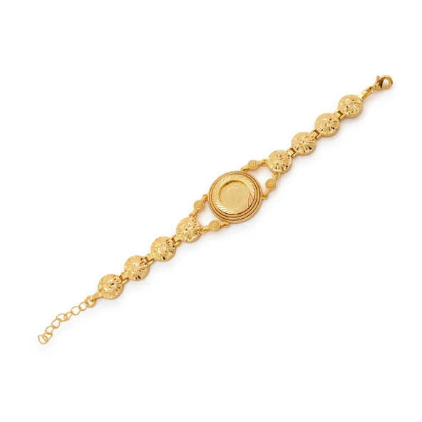 Altın Kaplama İmitasyon Desenli Çeyrek Altınlı Bileklik BLK-1197 ürün görseli