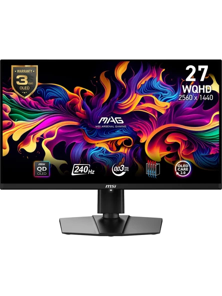 MSI MAG 271QPX QD-OLED E2 26.5" 0.03 ms 2K Pivot 240 Hz OLED Oyuncu Monitörü ürün görseli