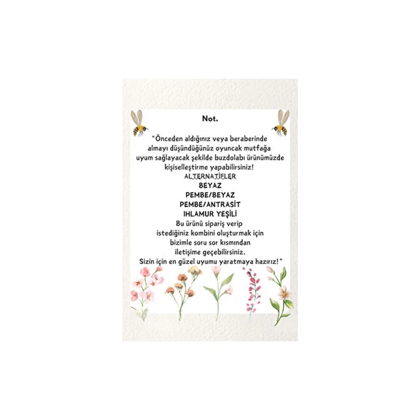 Eğitici Ahşap Buzdolabı Çocuk Gelişimine Destekleyici 3 Yaş Üstü - Resim 7