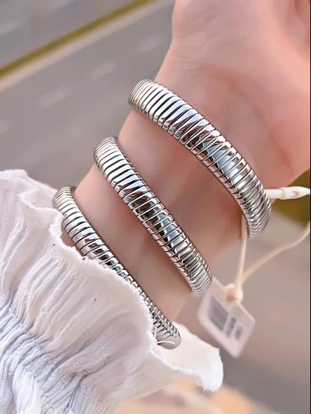 Ferrucci Yılan Dolamalı Çelik Kordon 2 Yıl Garantili 3 Atm Suya Dayanıklı Kadın Kol Saati C.03442.5 - Resim 4