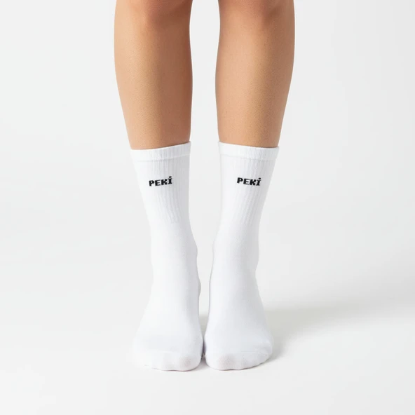 GOST LİRİA - Sloganlı Ribanalı  Ünisex Tenis Çorap 3 lü - Resim 3