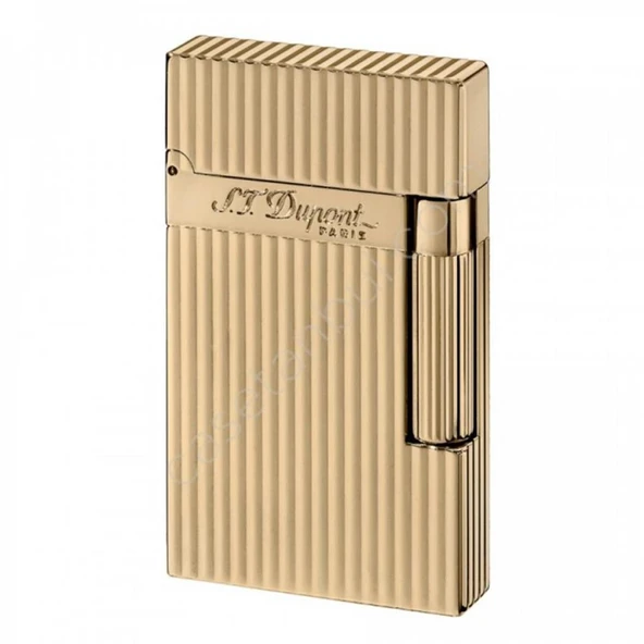 S.T. Dupont 016827 Gold Montparnasse Vertical Lines Çakmak - Resim 4