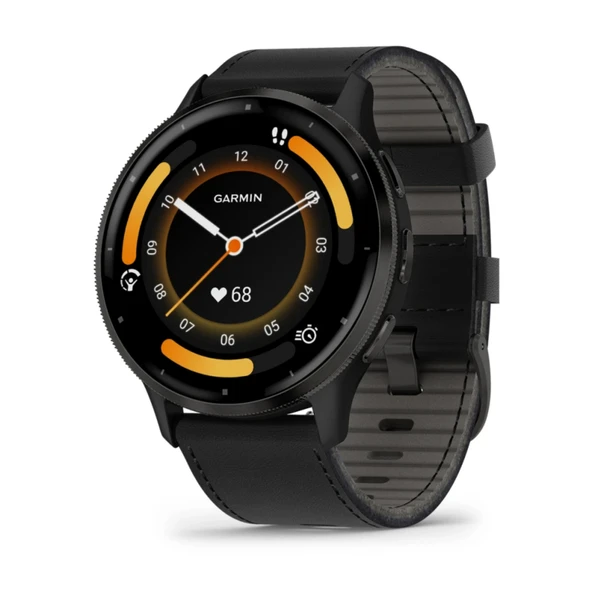 Garmin 010-02784-52 Venu 3, GPS, Wi-Fi, Black + Slate, Leather, EMEA/ANZ Akıllı Saat - Resim 2