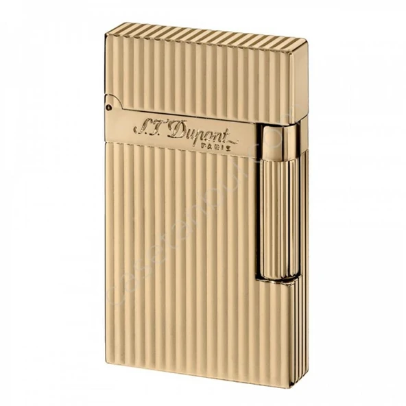 S.T. Dupont 016827 Gold Montparnasse Vertical Lines Çakmak - Resim 2