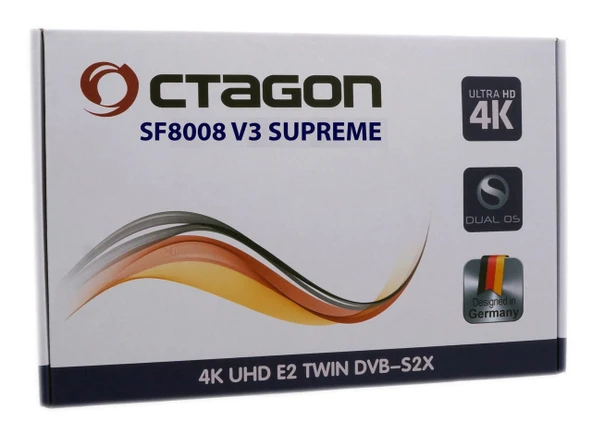 OCTAGON SF8008 SUPREME V3 4K UHD E2 DVB-S2X TWIN ürün görseli 1