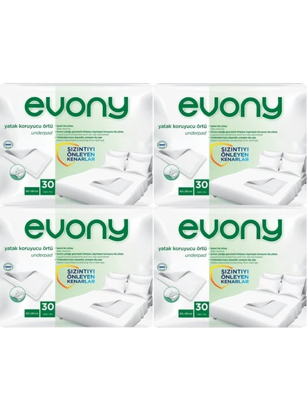 EVONY Hasta Yatak Koruyucu 60X90CM 120 Adet (4pkX30) - Resim 4