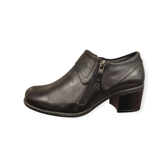 MAMMAMİA D25KA-3725 TOPUKLU KLASİK BOTİ DERİ KADIN  AYAKKABI ürün görseli 1