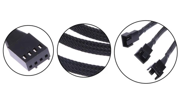 PrimeX PX-4303 4 Pin to 3x Fan Çoklayıcı Y PWM Çoklayıcı Splitter Kablosu - Resim 5