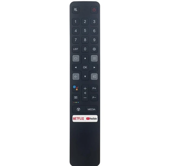tcl ile uyumlu Model 43P725 Mikrofonlu Smart Tv Kumanda - Resim 2