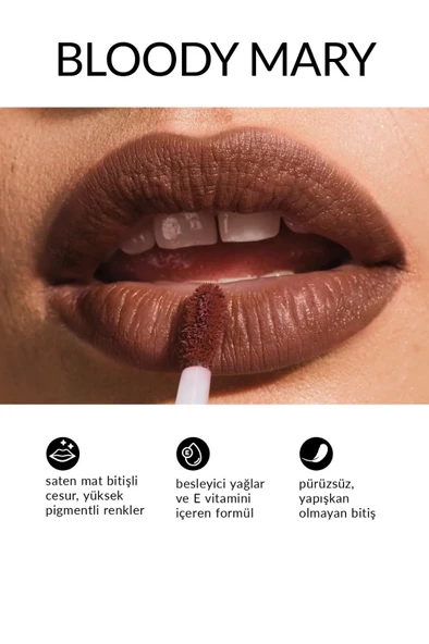 Avon Ultra Colour Ultra Likit Mat Ruj Bloody Mary 7 ml - Resim 2