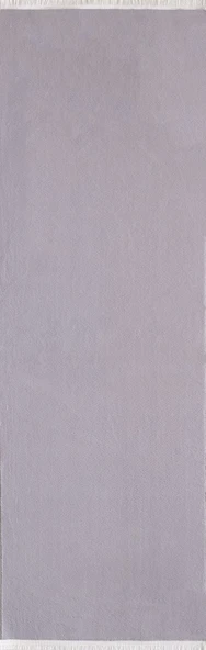 Modern Saçaklı Kaymaz Taban Tavşan Tüyü Kolay Temizlenebilir Yıkanabilir Salon Oturma Odası Yolluk Mutfak Halısı Açık Gri Renk - Resim 2