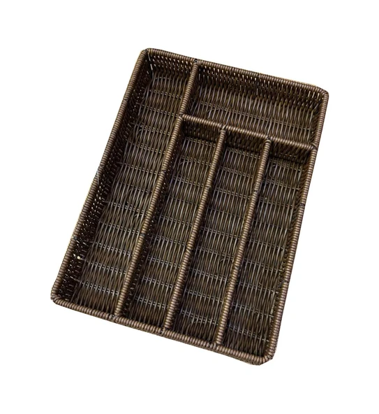 Rattan Örme Çekmece İçi Kaşıklık Organizer 5 Bölmeli - Resim 3