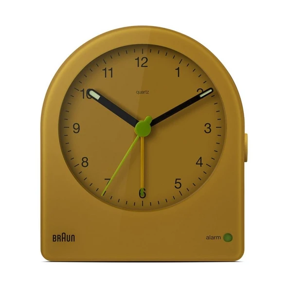 BRAUN BC22Y SARI KLASİK ANALOG ALARMLI MASA SAATİ ürün görseli 1