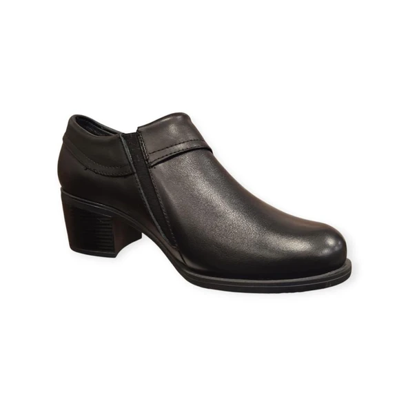 MAMMAMİA D25KA-3725 TOPUKLU KLASİK BOTİ DERİ KADIN  AYAKKABI - Resim 3