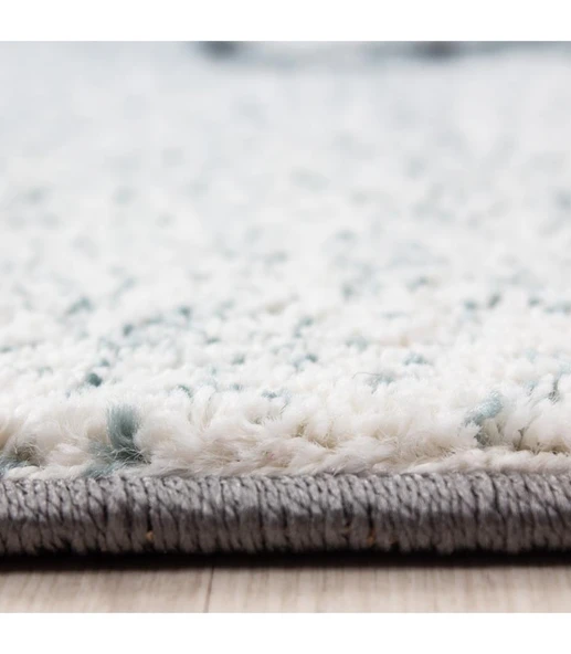 Fil ve Yıldız Desenli Çocuk halısı  Gri-Mavi-Beyaz - Resim 3