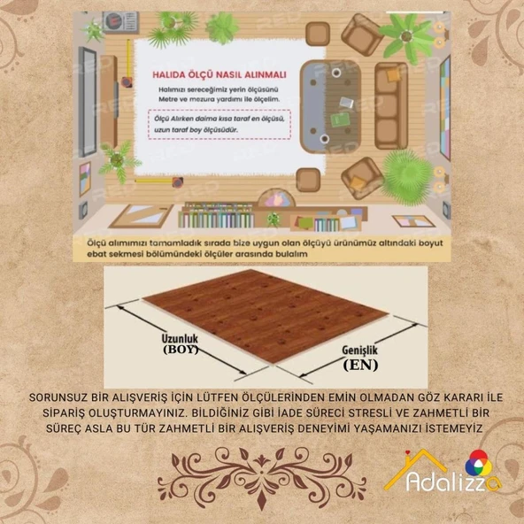 Modern Bohem Krem Salon Mutfak İç Dış Mekan Teras Balkon Oda Çocuk Halısı - Resim 4