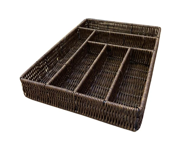 Rattan Örme Çekmece İçi Kaşıklık Organizer 6 Bölmeli - Resim 2