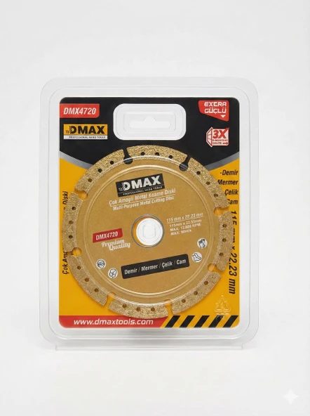 KALİTE DMAXÇok Amaçlı Metal Kesme Diski 115x22.23mm DMX4720 ürün görseli 1