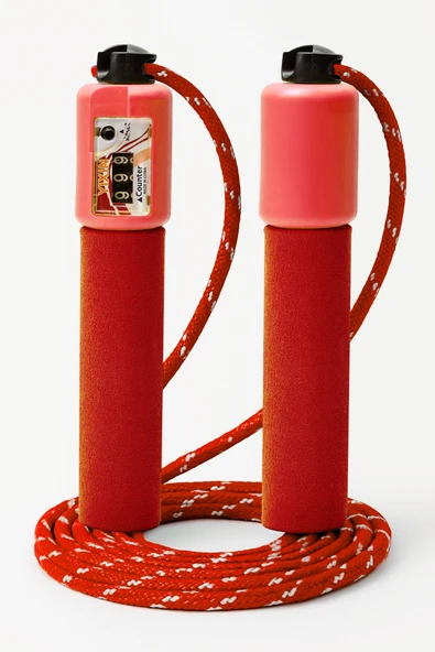 Sayaçlı Atlama İpi Uzunluk Ayarlanabilir Atlama Sekme İpi Jump Rope Örgü İpli K1543 ürün görseli 1