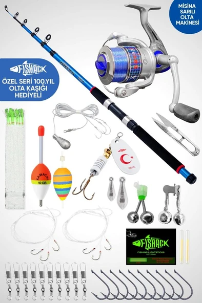 35 Parça Tam Takım Olta Seti - 300cm Kamış 30-60GR / 40'lık Makine (XA) - Tüm Deniz ve Göller İçin ürün görseli 1