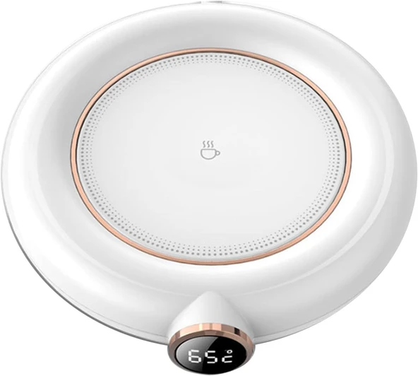 Generic Bardak Isıtıcı Mat 8 Saat Zamanlı Kapatma 10W Elektrikli Isıtma Fincan Mat Ev Masası Için USB Destekli (WHITE) ürün görseli 1