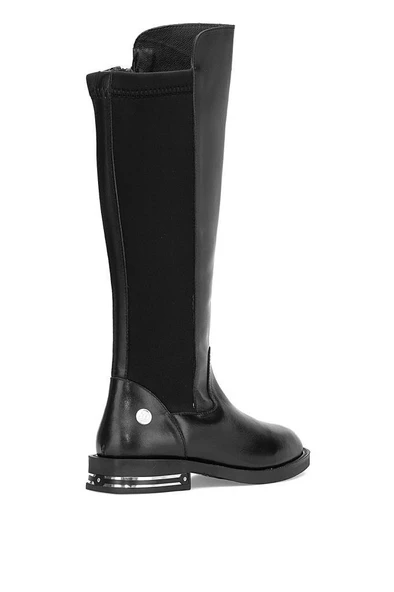 MAMMAMİA D25KC -2365 DÜZ TOPUK STREÇ DETAY DERİ KADIN ÇİZME - Resim 4