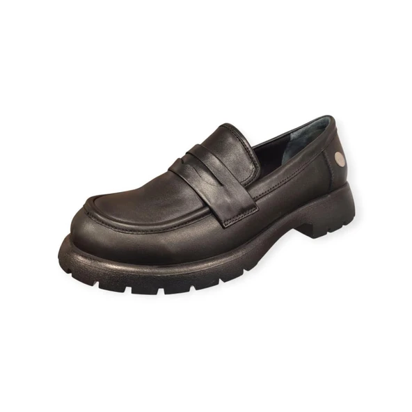 MAMMAMİA D25KA-795 KADIN LOAFER DERİ AYAKKABI - Resim 3