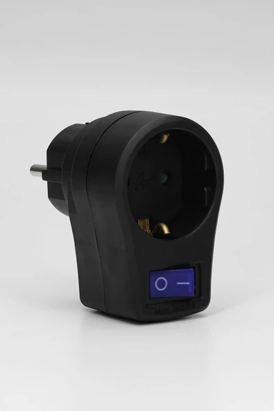 Tekli Topraklı Akım Korumalı Priz Işıklı Anahtarlı Aşırı Gerilim Korumalı Emniyetli Priz 3860 Watt - Resim 2