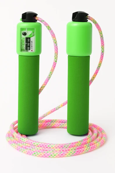 Sayaçlı Atlama İpi Uzunluk Ayarlanabilir Atlama Sekme İpi Jump Rope Şeffaf Simli İp K1567 ürün görseli 1