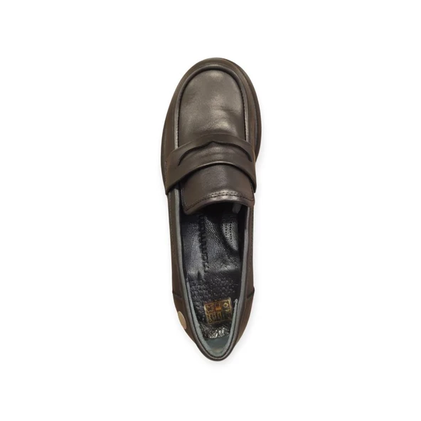 MAMMAMİA D25KA-795 KADIN LOAFER DERİ AYAKKABI - Resim 7
