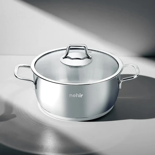 Nehir silver 18 cm derin tencere - paslanmaz çelik tencere - Resim 2