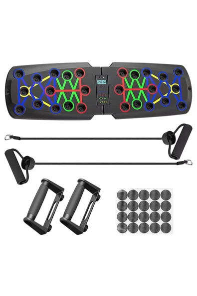 Push-Up Lastikli Ekranlı Sensör Sayaçlı  Şınav Tahtası – Fitness Spor Aleti - Resim 2