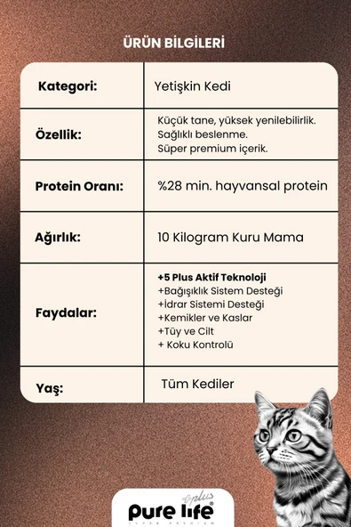Plus Kuzulu Yetişkin Kedi Maması 10 Kg - Resim 2