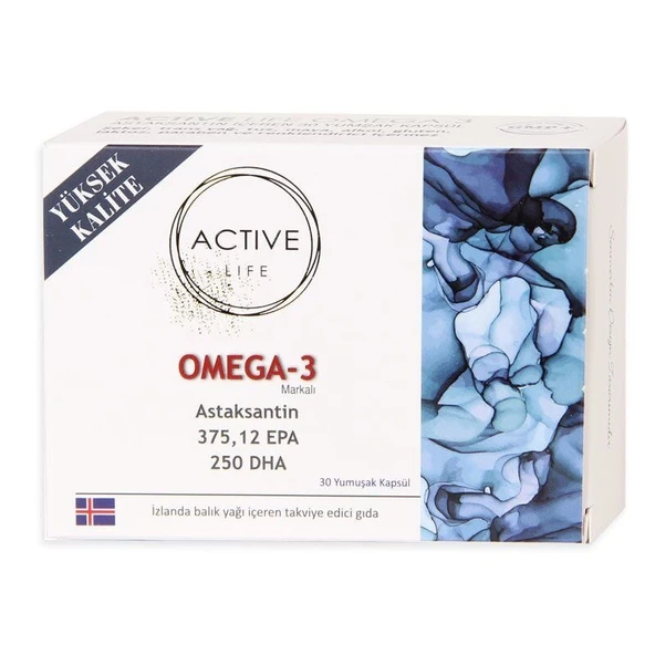 Active Life Omega 3 ve Astaksantin içerikli 30 Kapsül ürün görseli 1