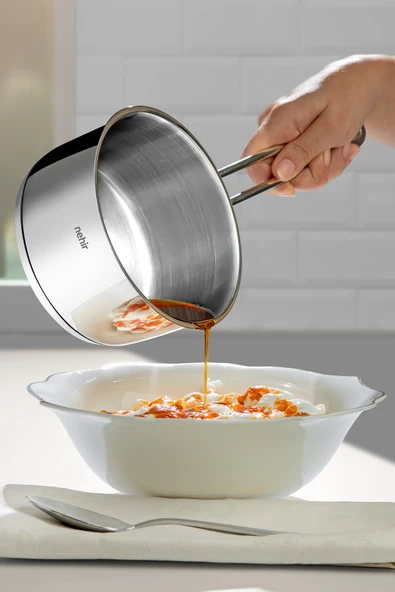 Nehir elegant çeyiz seti takımı - 19 parça tencere çaydanlık cezve seti takımı - Resim 7