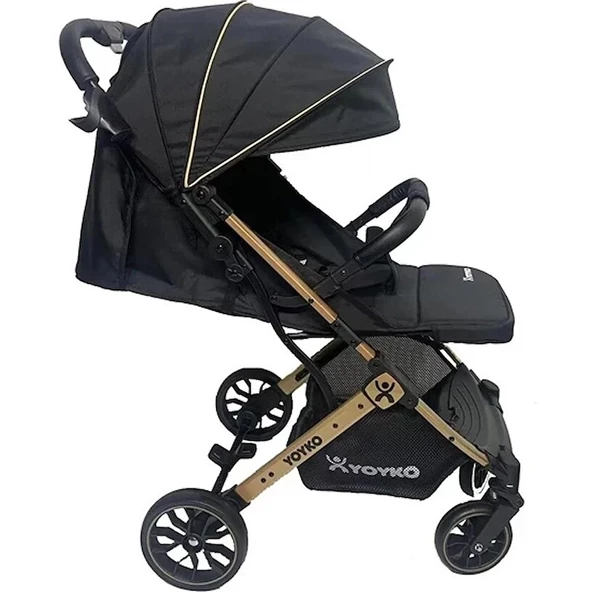 Yoyko Quantum Kabin Boy Tek Elle Kolay Katlanır Pratik Bebek Arabası Siyah Rose - Resim 2