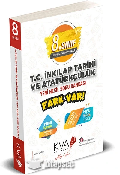 Koray Varol 8.Sınıf Tc İnkılap Tarihi Atatürkçülük Yeni Nesil Soru Bankası Fark Var ürün görseli 1