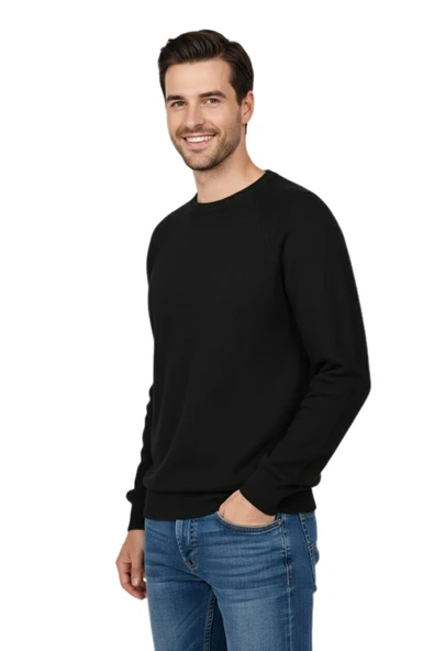 Erkek Spor Reklam Kol Kazak Regular Fit BGL-ST04949 - Resim 5