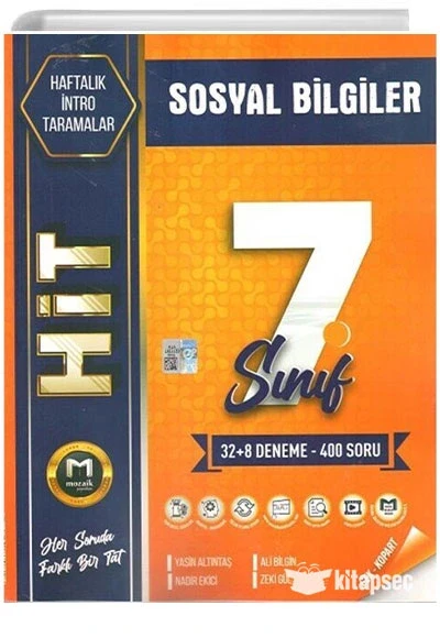 Mozaik 7.Sınıf Sosyal Bilgiler Hit 32 Haftalık Denemeler ürün görseli