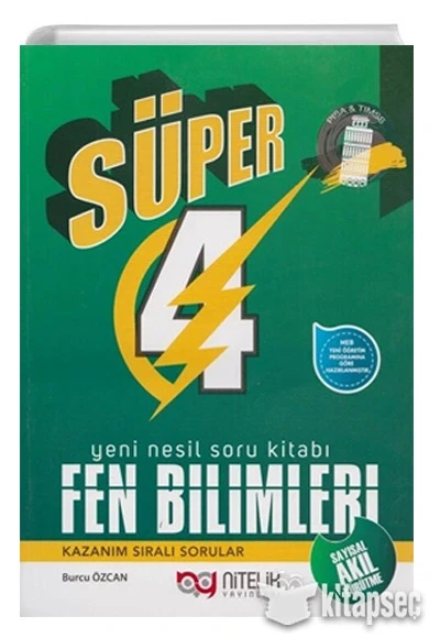 Nitelik 4.Sınıf Süper Fen Bilimleri Soru Bankası ürün görseli