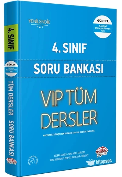 Editör 4.Sınıf Vip Tüm Dersler Soru Bankası ürün görseli
