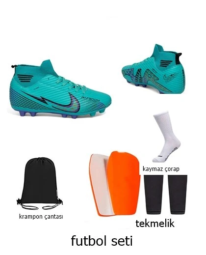 Erkek Halı Saha Krampon Seti (çanta + Tekmelik + Bileklik Çorap) ürün görseli 1