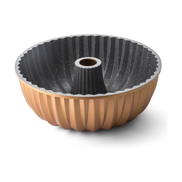 Emsan Griss Hardstone Döküm Kek Kalıbı Gold 24 cm - Resim 4